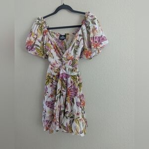 Angie Multicolor Floral Mini Dress